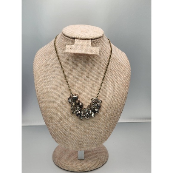 Kenneth Cole Jewelry - Vtg KENNETH COLE REACTION Signed Necklace Smokey Faceted Beads FREE $HIPPING!!